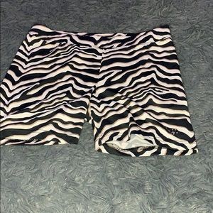 zebra print elastic shorts
